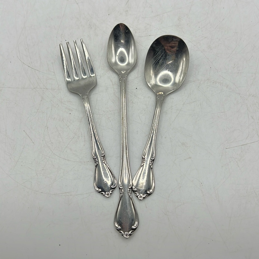 Oneida Craft Deluxe Lot Of 3 Silverware Fork Spoon Stainless